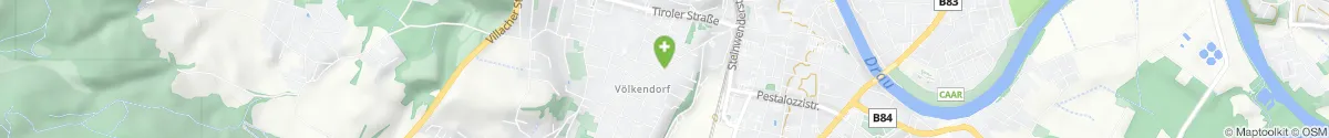 Kartendarstellung des Standorts für Völkendorf-Apotheke in 9500 Villach